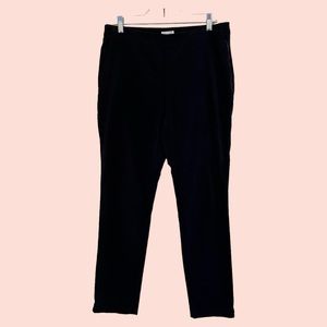J. Jill Black Stretch Cotton Velvet Straight Leg Pant 8
